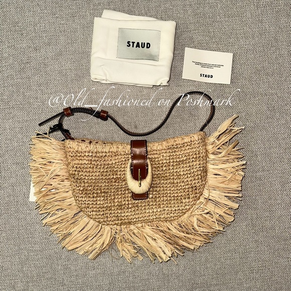 STAUD Alana Bag - Desert Sand Raffia (Price Firm) - Picture 4 of 8